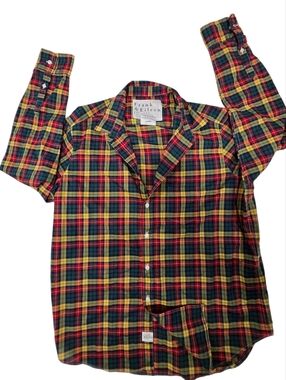 NEW FRANK & EILEEN  plaid shirt in Red/ Green